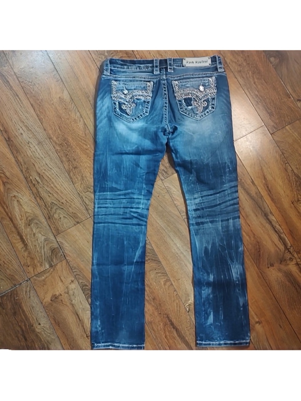 Gorgeous Rock Revival Betty Straight Jeans With Signature Pockets 31” Inseam